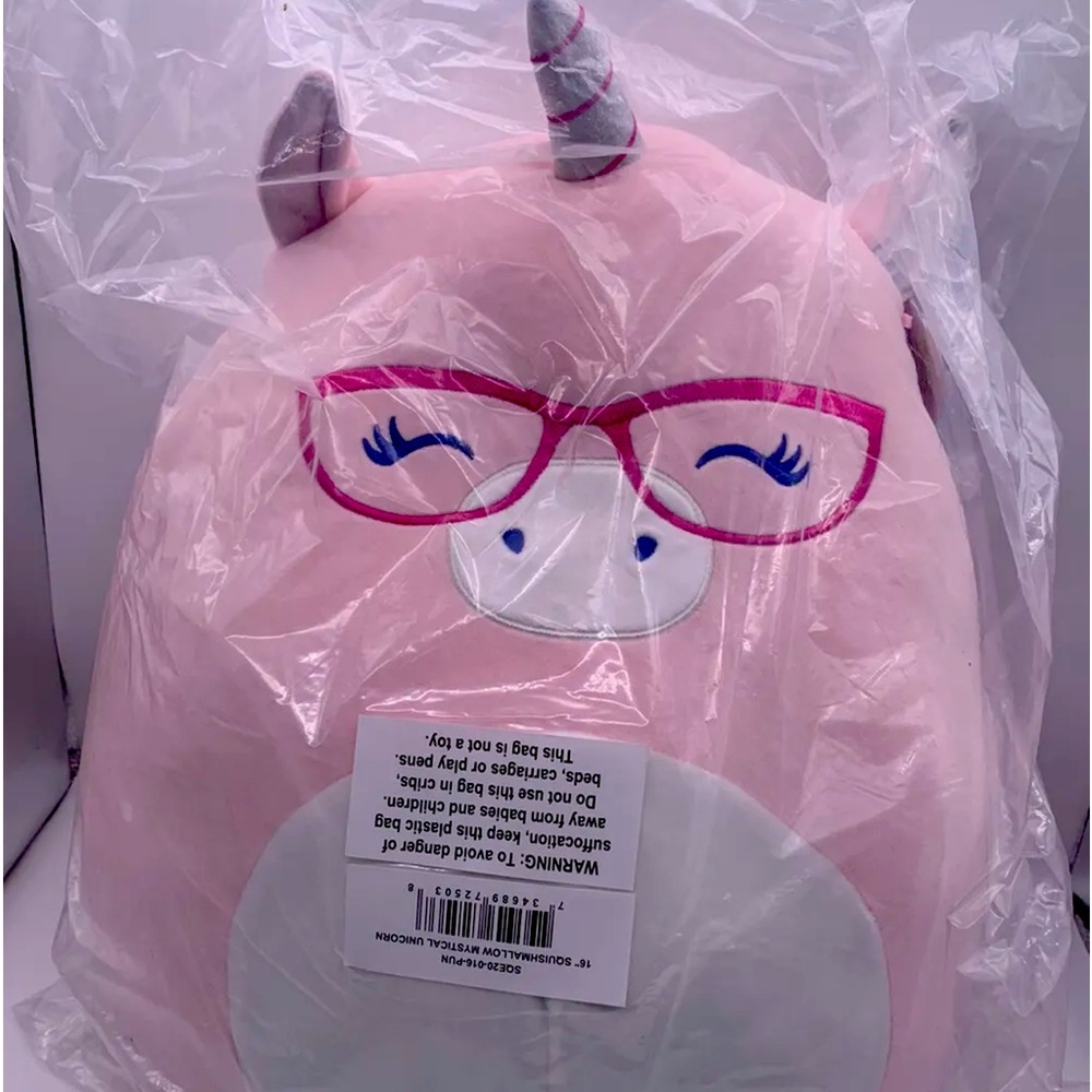 16 inch pink unicorn squishmallow